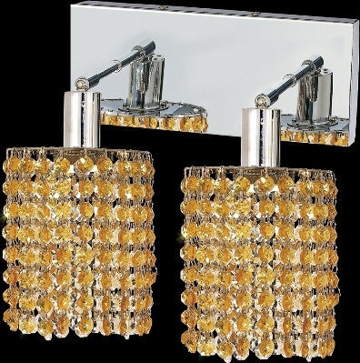 C121-1282W-O-R-LT/RC By Elegant Lighting Mini Collection 2 Lights Wall Sconce Chrome Finish