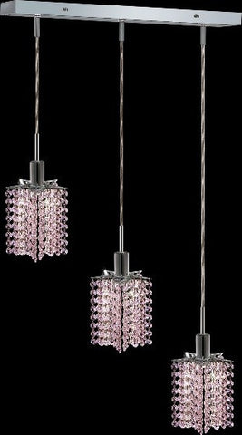 C121-1283D-O-P-RO/RC By Elegant Lighting Mini Collection 3 Lights Pendant Chrome Finish