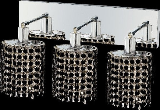 C121-1283W-O-E-JT/RC By Elegant Lighting Mini Collection 3 Lights Wall Sconce Chrome Finish