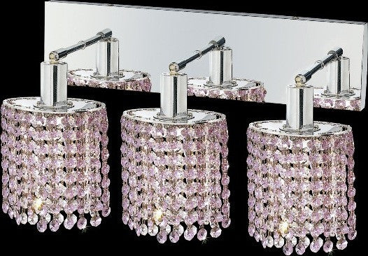 C121-1283W-O-E-RO/RC By Elegant Lighting Mini Collection 3 Lights Wall Sconce Chrome Finish