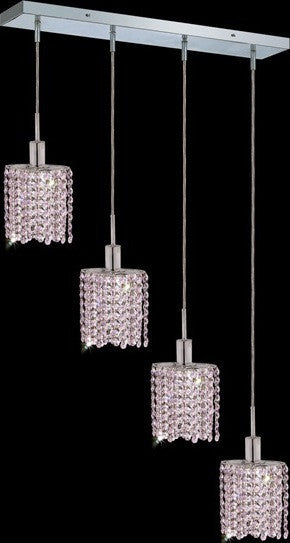 C121-1284D-O-E-RO/RC By Elegant Lighting Mini Collection 4 Lights Pendant Chrome Finish