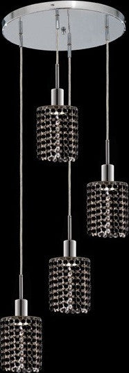 C121-1284D-R-R-JT/RC By Elegant Lighting Mini Collection 4 Lights Pendant Chrome Finish