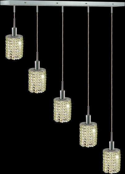 C121-1285D-O-E-LP/RC By Elegant Lighting Mini Collection 4 Lights Pendant Chrome Finish