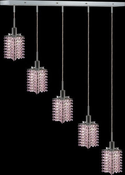 C121-1285D-O-P-RO/RC By Elegant Lighting Mini Collection 5 Lights Pendant Chrome Finish