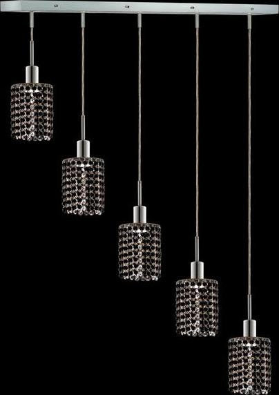 C121-1285D-O-R-JT/RC By Elegant Lighting Mini Collection 5 Lights Pendant Chrome Finish