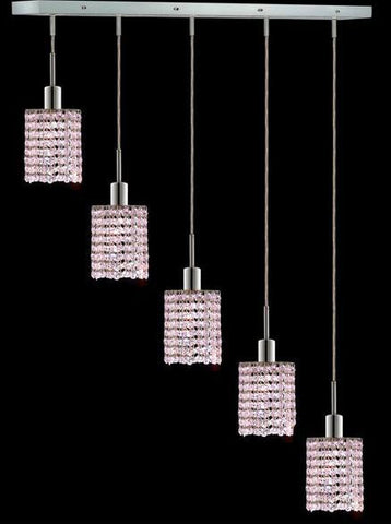 C121-1285D-O-R-RO/RC By Elegant Lighting Mini Collection 5 Lights Pendant Chrome Finish