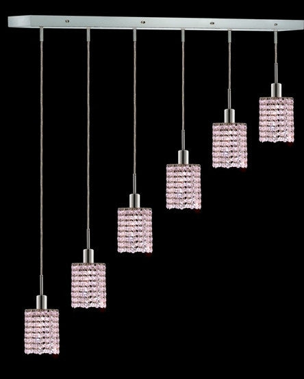 C121-1286D-O-R-RO/RC By Elegant Lighting Mini Collection 6 Lights Pendant Chrome Finish