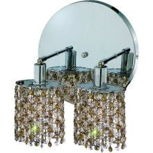 C121-1382W-R-R-GT/RC By Elegant Lighting Mini Collection 2 Lights Wall Sconce Chrome Finish