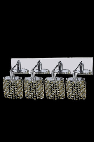 C121-1384W-O-E-JT/RC By Elegant Lighting Mini Collection 4 Light Wall Sconces Chrome Finish