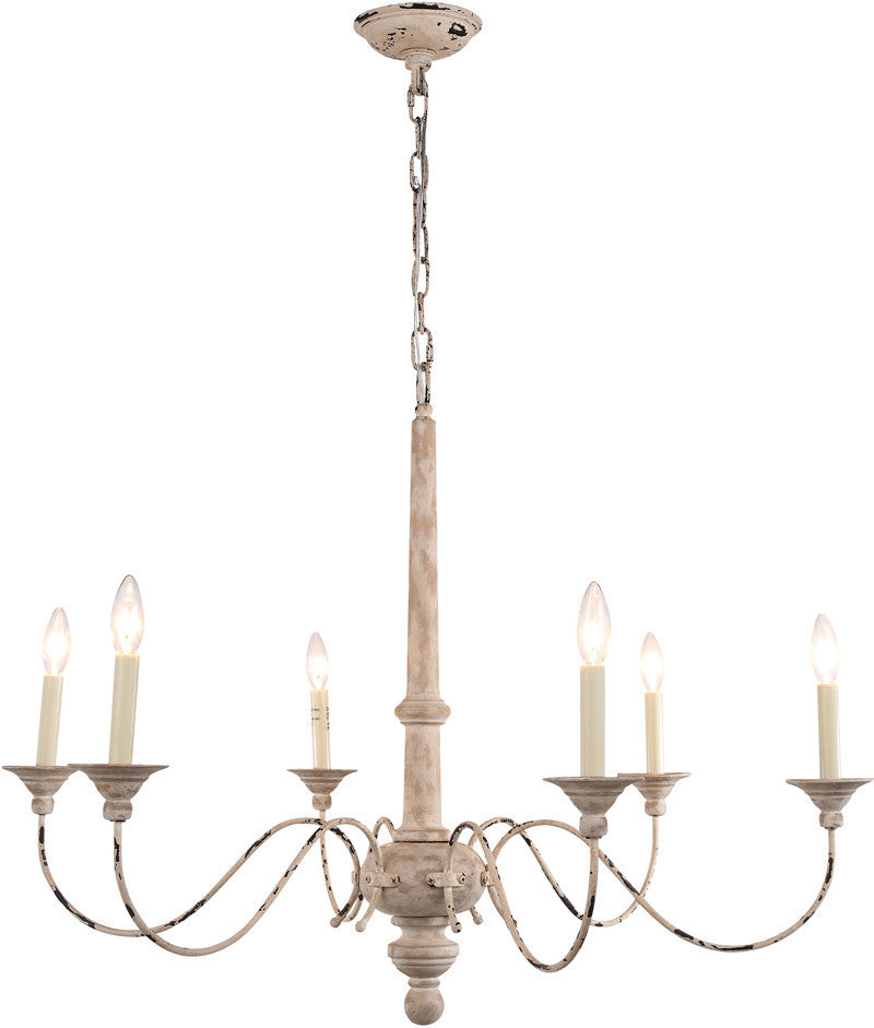 C121-1430G36GP By Elegant Lighting - Lisbon Collection Gold Patina Finish 6 Lights Pendant Lamp