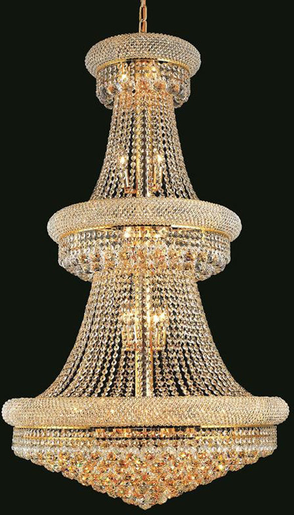 ZC121-V1800G30G/EC By Elegant Lighting - Primo Collection Gold Finish 32 Lights Foyer/Hallway