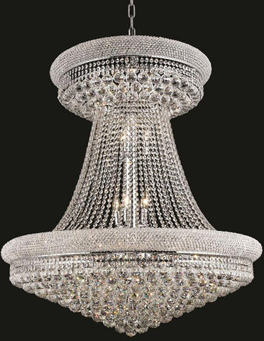 ZC121-V1800G36SC/EC By Elegant Lighting - Primo Collection Chrome Finish 28 Lights Foyer/Hallway