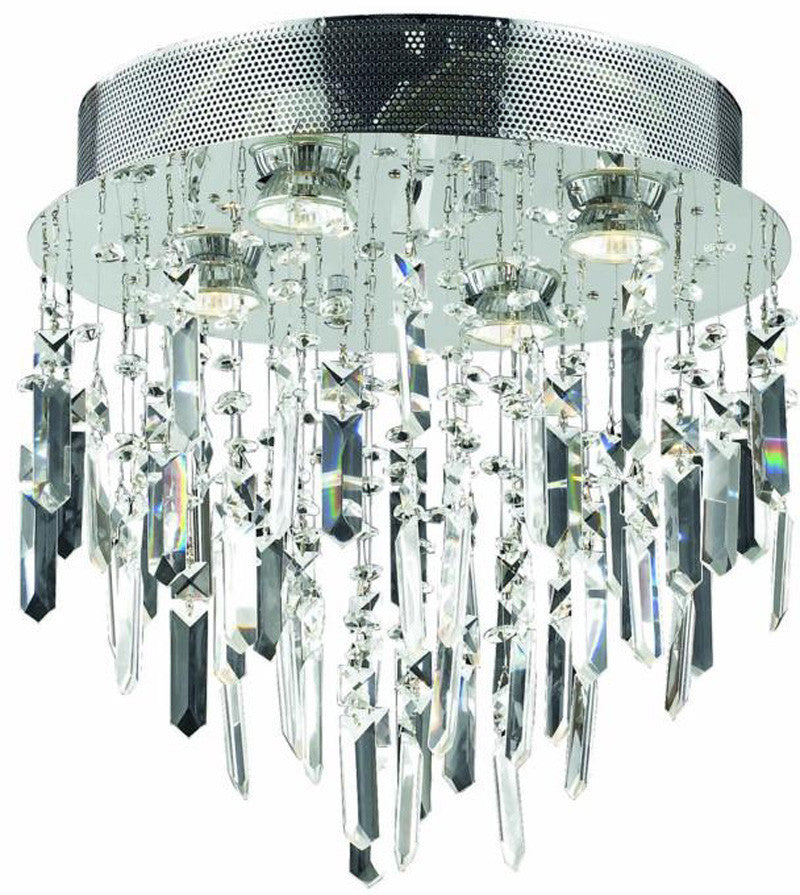 ZC121-V2006F14SC/RC By Elegant Lighting Galaxy Collection 4 Light Flush Mount Chrome Finish