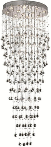 ZC121-V2022G28C/EC By Elegant Lighting - Galaxy Collection Chrome Finish 12 Lights Foyer/Hallway