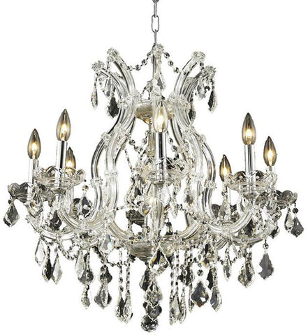 ZC121-2800D26C/EC+SH-2R30S By Regency Lighting - Maria Theresa Collection Chrome Finish 9 Lights Dining Room