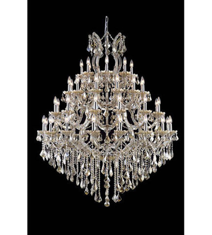 C121-2800G46GT-GT/RC By Elegant Lighting Maria Theresa Collection 49 Light Foyer/Hallway Golden Teak Finish