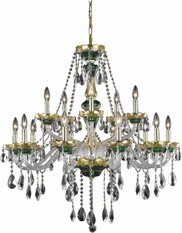 ZC121-7810G35G/EC By Regency Lighting - Alexandria Collection Gold Finish 15 Lights Foyer/Hallway