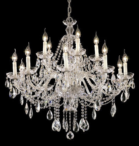 ZC121-7829G35C/EC By Regency Lighting Alexandria Collection 15 Light Chandeliers Chrome Finish