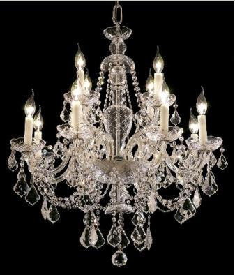 C121-7831D28C By Regency Lighting-Alexandria Collection Chrome Finish 12 Lights Chandelier