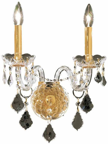 ZC121-7831W2G/EC By Regency Lighting - Alexandria Collection Gold Finish 2 Lights Wall Sconce