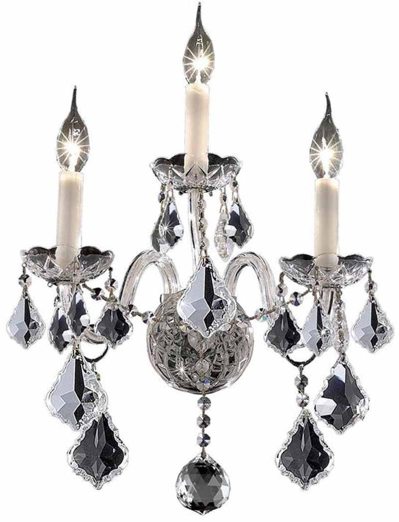 ZC121-7831W3C/EC By Regency Lighting - Alexandria Collection Chrome Finish 3 Lights Wall Sconce