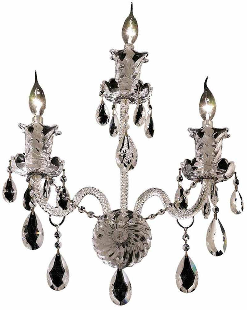 ZC121-7832W3C/EC By Regency Lighting - Elizabeth Collection Chrome Finish 3 Lights Wall Sconce