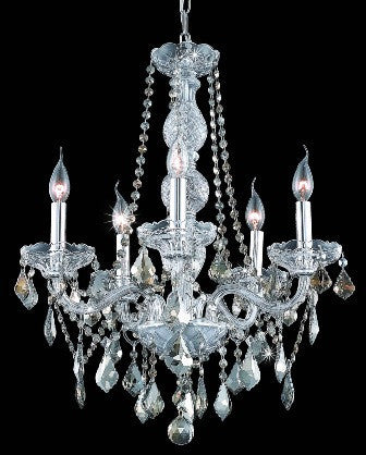 C121-7855D21C-GT By Regency Lighting-Verona Collection Chrome Finish 5 Lights Chandelier