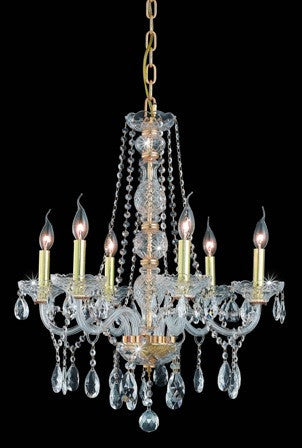 C121-7956D24G By Regency Lighting-Verona Collection Gold Finish 6 Lights Chandelier