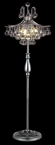 C121-8000FL16C/RC By Elegant Lighting Toureg Collection 6 Light Floor Lamps Chrome Finish