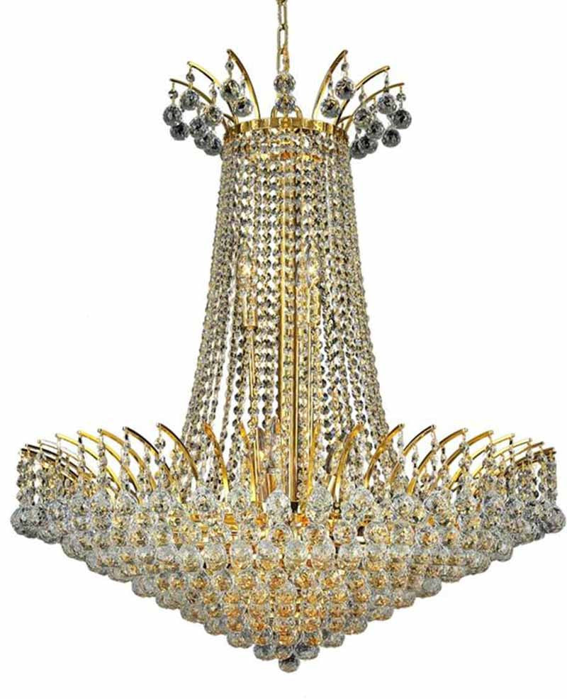 ZC121-V8031D29G/EC By Elegant Lighting - Victoria Collection Gold Finish 16 Lights Dining Room