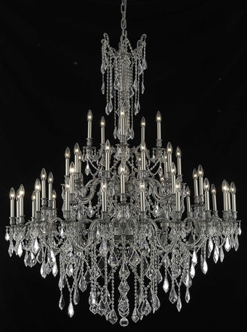 ZC121-9245G54PW/EC By Regency Lighting Rosalia Collection 45 Light Chandeliers Pewter Finish