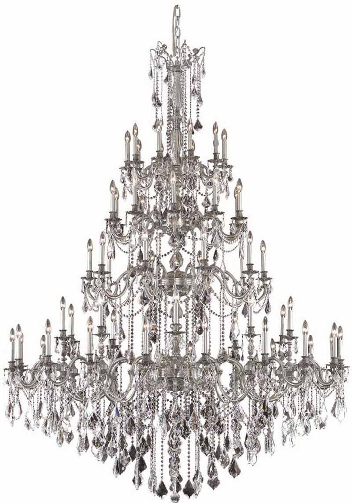 C121-9260G72PW/RC By Elegant Lighting Rosalia Collection 60 Light Foyer/Hallway Pewter Finish