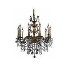 C121-9410D28AB/RC By Elegant Lighting Marseille Collection 10 Lights Chandelier Antique Bronze Finish