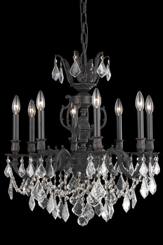 ZC121-9508D24DB/EC By Regency Lighting Marseille Collection 8 Light Chandeliers Dark Bronze Finish