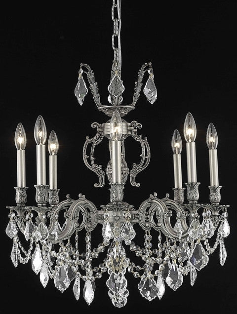 ZC121-9508D24PW/EC By Regency Lighting Marseille Collection 8 Light Chandeliers Pewter Finish