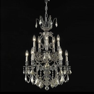 ZC121-9510D21DB/EC By Regency Lighting Marseille Collection 10 Lights Chandelier Dark Bronze Finish