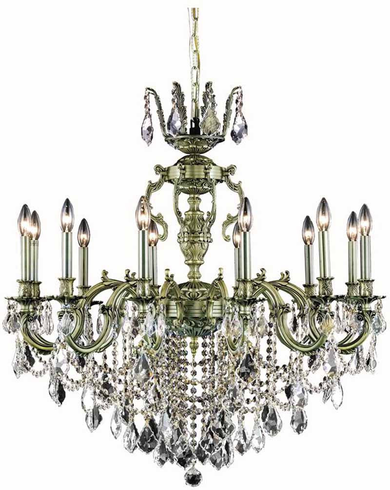 C121-9512D36AB/EC By Elegant Lighting - Marseille Collection Antique Bronze Finish 12 Lights Dining Room