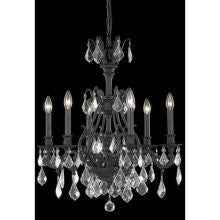 C121-9606D24DB-GS/RC By Elegant Lighting Monarch Collection 6 Lights Chandelier Dark Bronze Finish