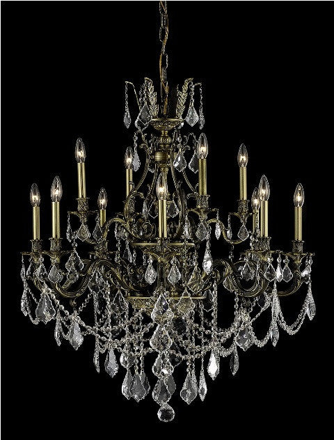 ZC121-9612D35AB/EC By Regency Lighting Monarch Collection 12 Light Chandeliers Antique Bronze Finish