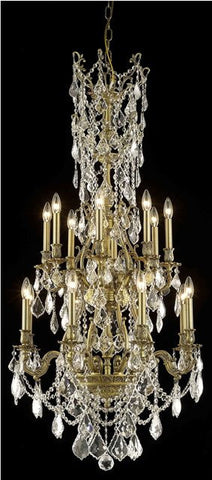 ZC121-9616D27FG/EC By Regency Lighting Monarch Collection 16 Light Chandeliers French Gold Finish