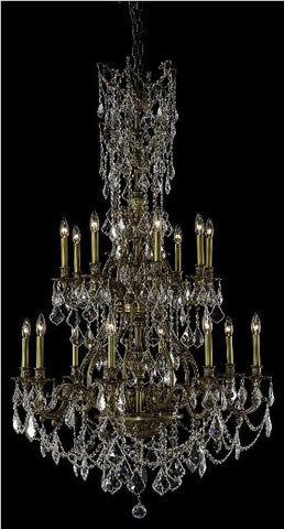 C121-9616G37FG/RC By Elegant Lighting Monarch Collection 16 Light Chandeliers French Gold Finish