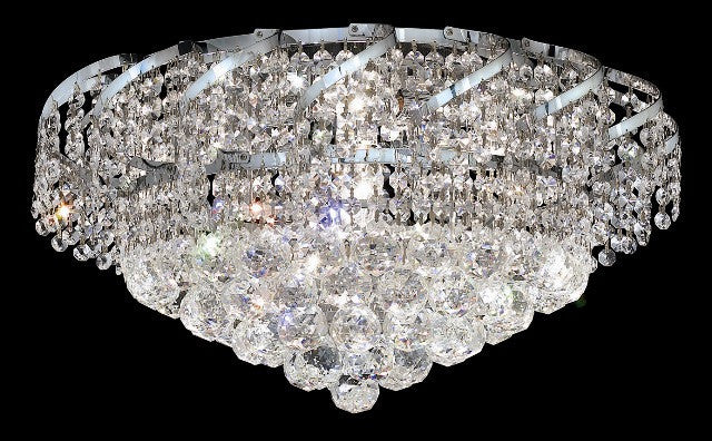 ZC121-VECA1F20C/EC By Elegant Lighting Belenus Collection 8 Lights Flush Mount Chrome Finish