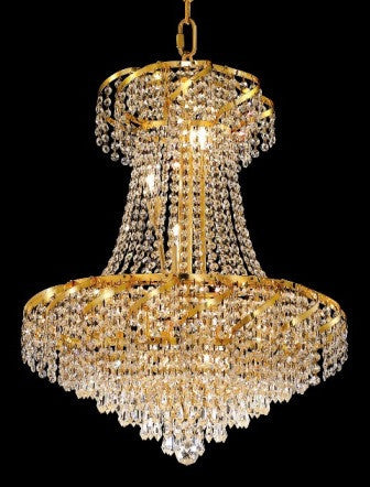 C121-ECA4D22G By Regency Lighting-Belenus Collection Gold Finish 11 Light Chandelier