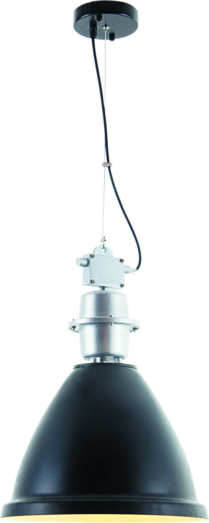 C121-PD1234 By Elegant Lighting - Industrial Collection Black Finish 1 Light Pendant lamp