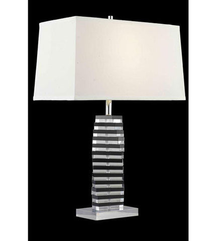 C121-TL117 By Elegant Lighting Grace Collection 1 Light Table Lamp Chrome Finish