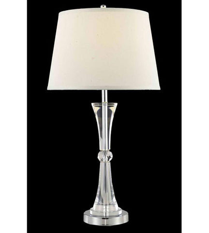 C121-TL127 By Elegant Lighting Grace Collection 1 Light Table Lamp Chrome Finish