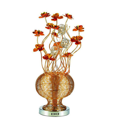 C121-TL205 By Elegant Lighting South Beach Collection 5 Light Table Lamp Golden-Orange Finish