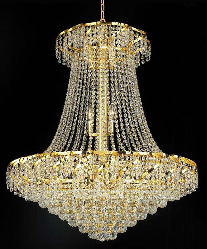 ZC121-VECA1D30G/RC By Elegant Lighting - Belenus Collection Gold Finish 18 Lights Dining Room