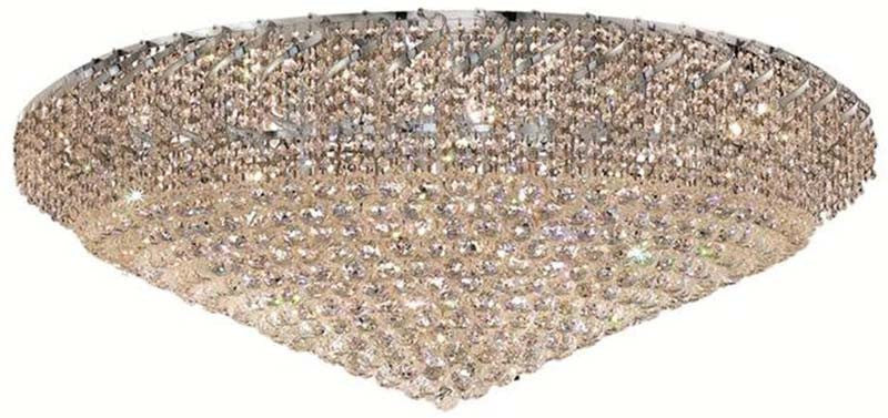 ZC121-VECA1F48C/EC By Elegant Lighting - Belenus Collection Chrome Finish 36 Lights Flush Mount