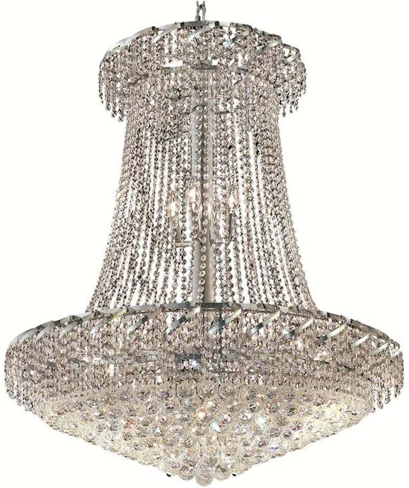 ZC121-VECA1G36SC/RC By Elegant Lighting - Belenus Collection Chrome Finish 22 Lights Foyer/Hallway